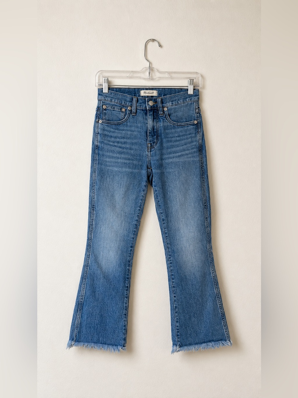 Madewell Cali Demi-Boot Eco Jeans Size 25 Heney Raw Hem J8758